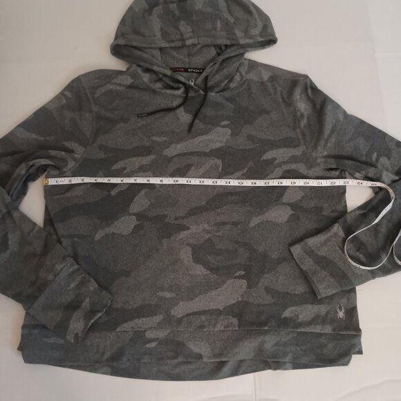 Spyder Gray Camo Hoodie Women’s XL VGUC Comfy Athleisure - Picture 9 of 13